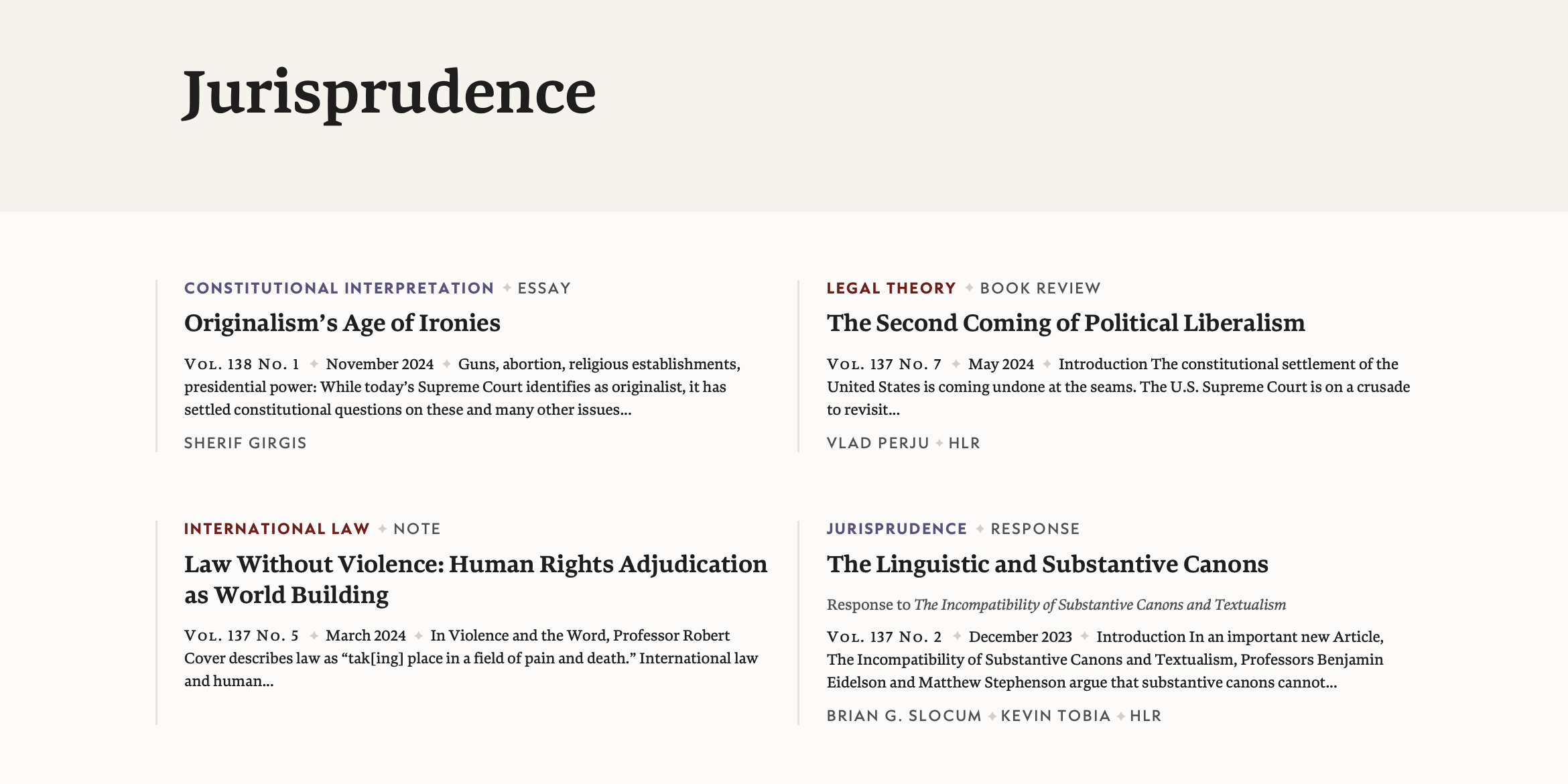 Jurisprudence Article Scraping - RSS Feed